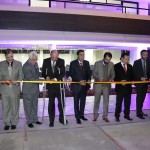 Corte inaugural del nuevo edificio.