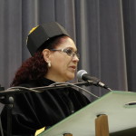 Dra. María Guadalupe Zarahí Cano, madrina de los Licenciados en Terapia Física.